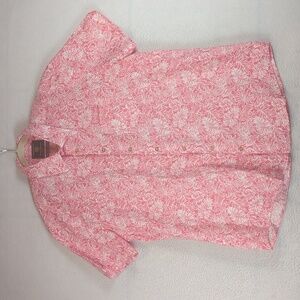 Brook Taverner Men's Linen Blend Classic Fit Tropical Button‎ Down Shirt XXL